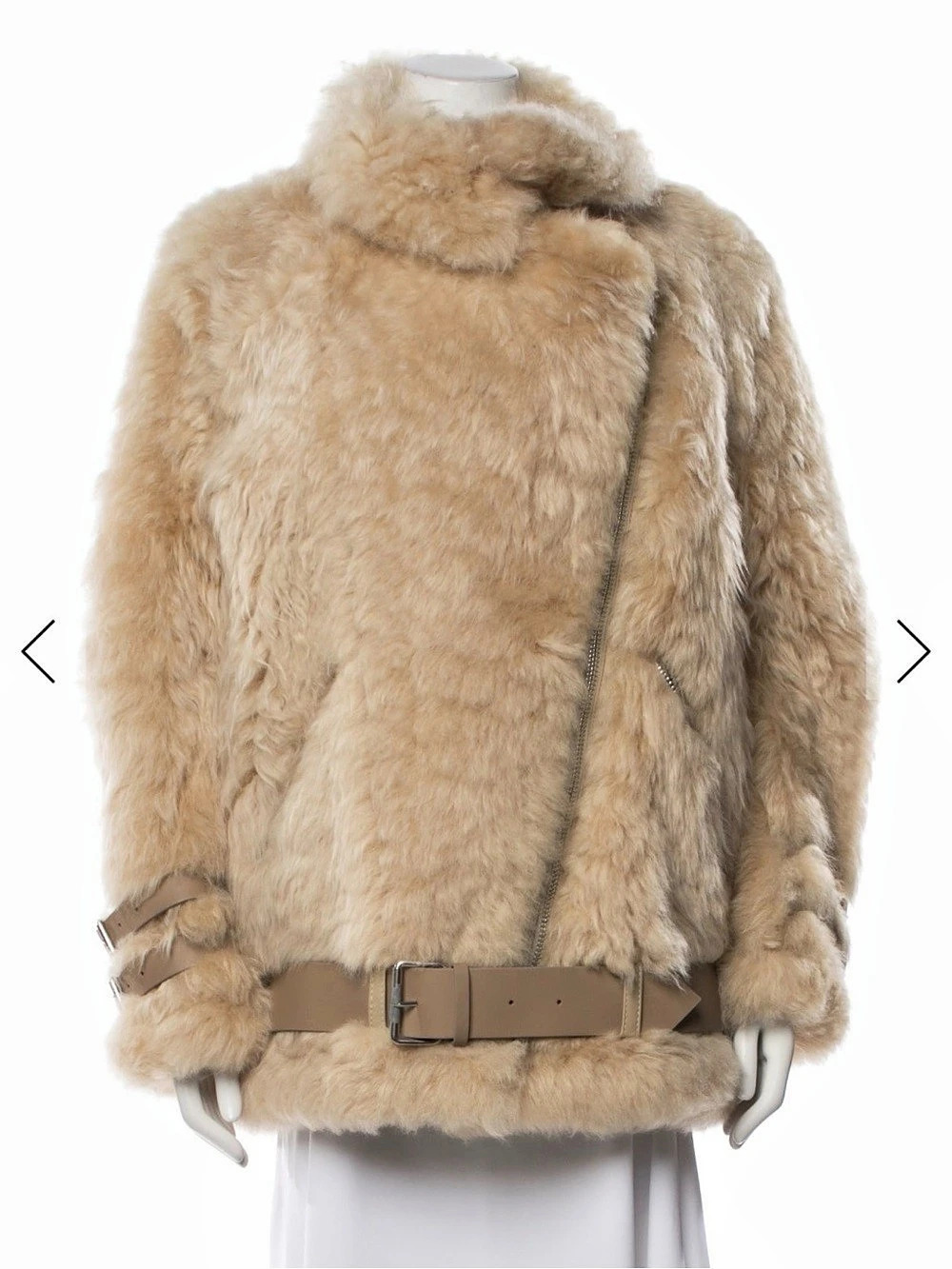 Acne Studios Velocite Shearling Jacket Brown Size 34